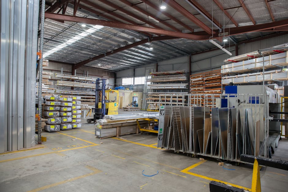 304 stainless steel bars in industrial warehouse supply