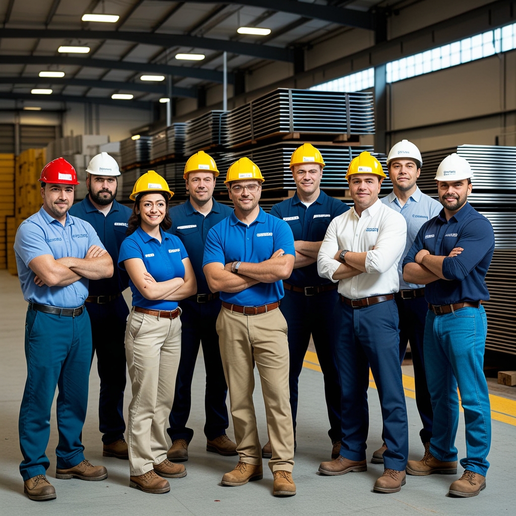 Experienced metal industry professionals at stainless steel distribution facility