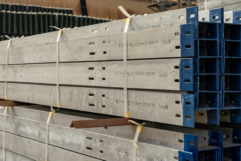 Industrial warehouse with stainless steel bar inventory and distribution operations